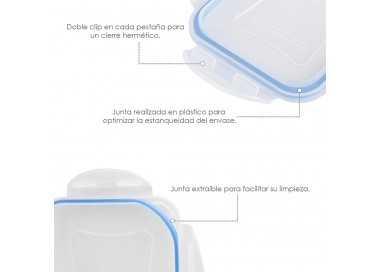Vaso Recipiente Hermetico Medidor Plastico Redondo 600 ml. Ø 9x18.5 (Alt.) cm.