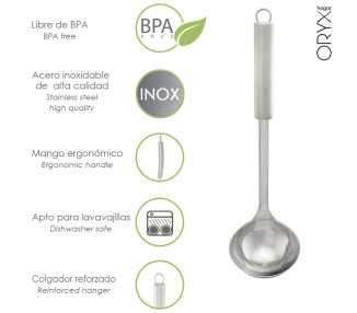 Cucharon Cocina Acero Inoxidable 9x33,5 (Alt.) cm.