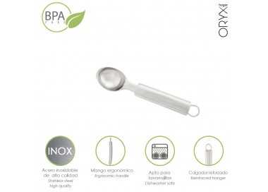 Cuchara Para Helados Acero Inoxidable 4 x 21,5 (Alt) cm.