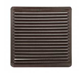 Rejilla Ventilación Empotrar  17x17 cm. Aluminio Marron