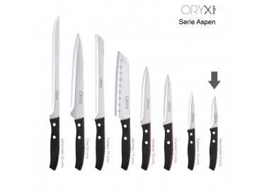 Cuchillo Aspen Mondador Hoja Acero Inoxidable 8 cm. Negro
