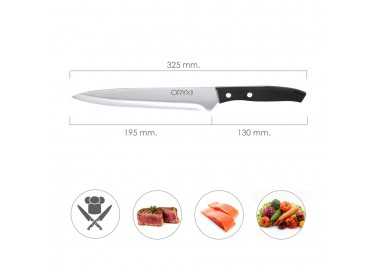 Cuchillo Aspen Cocinero / Chef Hoja Acero Inoxidable 20 cm. Negro