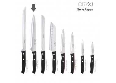 Cuchillo Aspen Cocinero / Chef Hoja Acero Inoxidable 20 cm. Negro