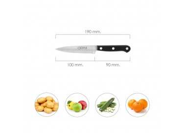 Cuchillo Grenoble Patatero Puntilla Hoja Acero Inoxidable 11 cm. Negro