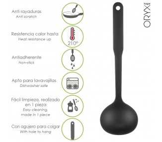 Cucharon Servir Cocina Nylon Basic 32 x 9.5 cm.