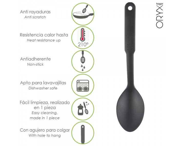 Cuchara Cocina Nylon Basic 30,5 x 7 cm.