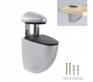 Soporte Pelicano Regulable Para Estante 1 / 20 mm. Cromo Mate (1 Pieza)