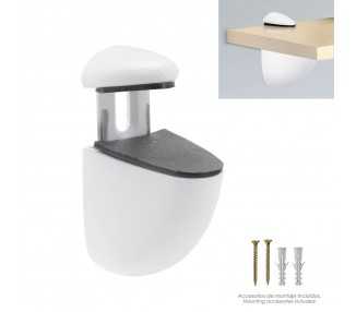 Soporte Pelicano Regulable Para Estante 1 / 20 mm. Blanco  (1 Pieza)