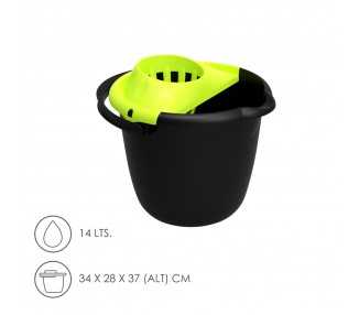 Cubo Fregona Con Escurridor Redondo 14 Litros