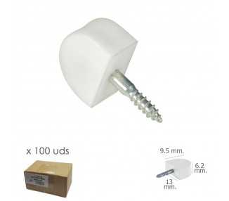 Soporte Estanteria Tornillo Pequeño Blanco (Caja 100 unidades)