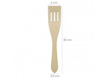 Pala Cocina Madera Con Ranuras Oryx 30 cm.