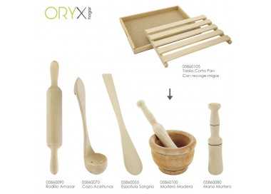 Mortero Madera Cocina Oryx Ø 14 cm