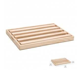 Tabla Corta Pan Madera Con Recoge Migas Oryx 32 x 22 cm.
