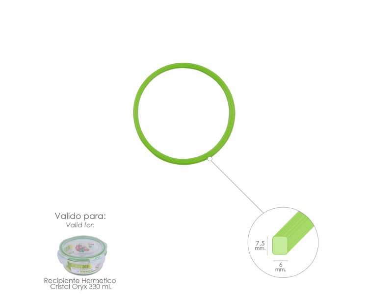 Anillo Silicona Para Recipiente Hermetico Cristal Redondo  400 ml.