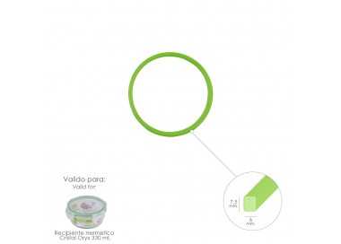 Anillo Silicona Para Recipiente Hermetico Cristal Redondo  400 ml.
