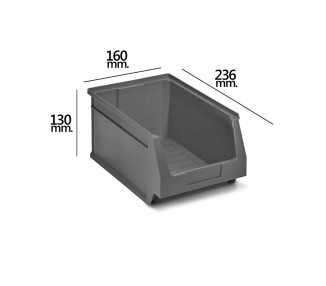 Gaveta Apilable Almacenamiento Gris Nº52 236x160x130 mm.   (2/6)
