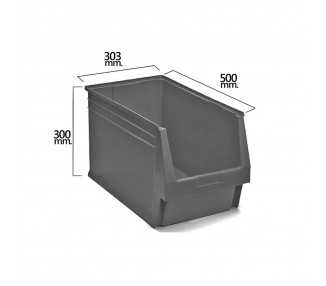 Gaveta Apilable Almacenamiento Gris Nº59 500x303x300 mm. (5/6)