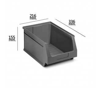 Gaveta Apilable Almacenamiento Gris Nº54 336x216x155 mm. (6/6)
