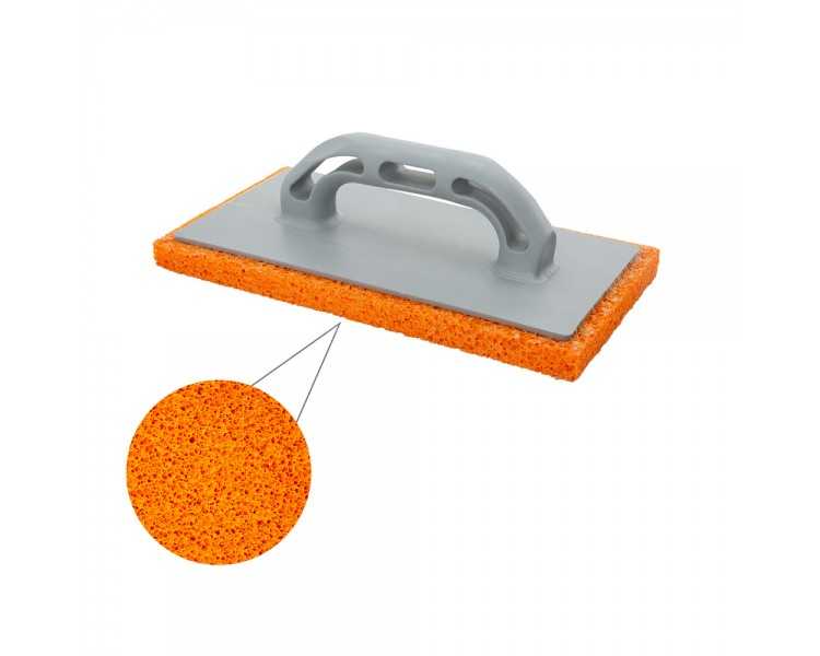 Talocha Espuma Naranja Mango De Fibra 14x28 cm. Acabado Grueso