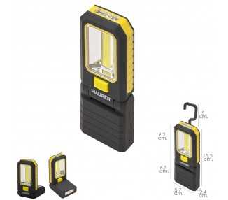 Linterna LED Profesional Multifunción Compacta Plegable A Pilas (3 AAA) 210 Lumenes 2 Modos de Iluminación Con Iman y Gancho