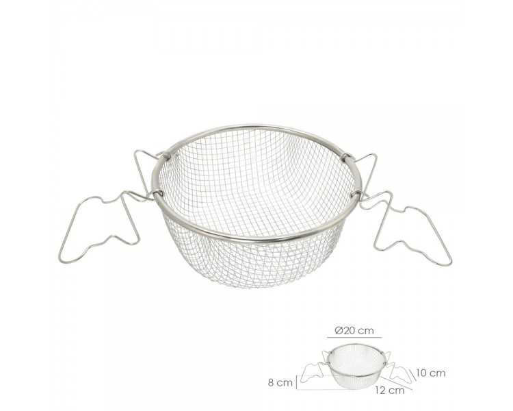 Cesta Freir Acero Inoxidable Con Asas Ø 20 cm.