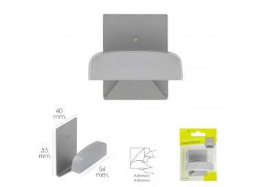 Colgador Percha Adhesivo Acero Inoxidable Color Gris