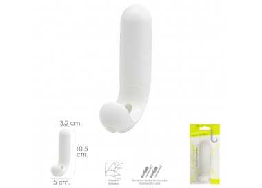 Colgador Adhesivo / Atornillable Blanco