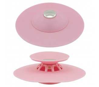 Tapón Universal Fregadero Lavabo Bañera Silicona Con Cestillo Ø 10 cm.
