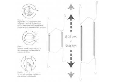 Cuelgaplatos Muelle Para platos de Ø 22 a 26 cm.