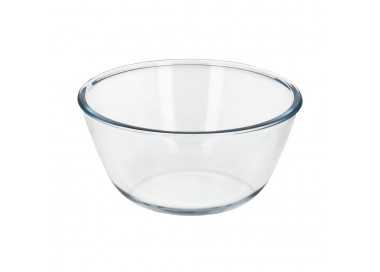 Bol De Cristal, Ideal Para Mezclas. 1.5 Litros. Libre BPA, Cristal De Borosilicato.Ensaladas, Postres, Cocina, Resposteria