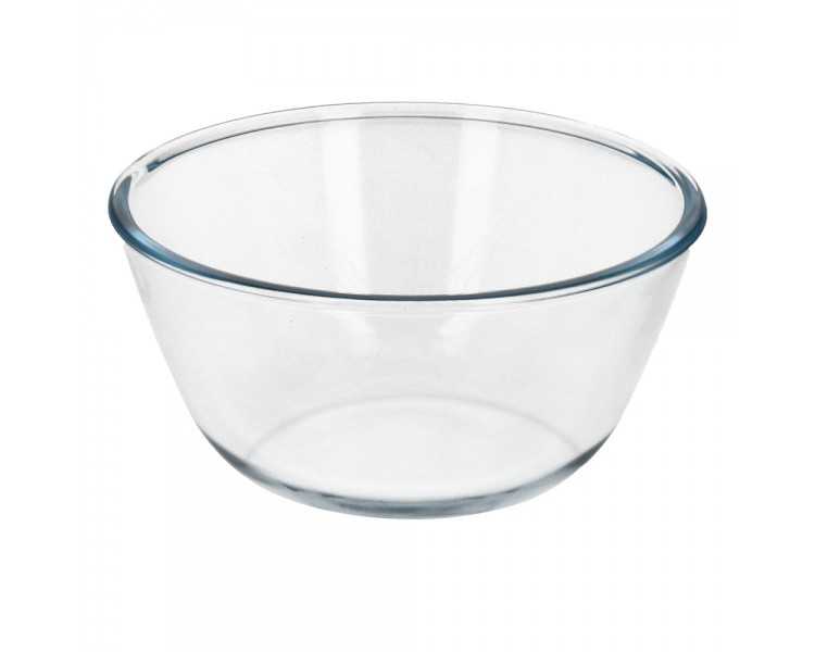 Bol De Cristal, Ideal Para Mezclas. 2.0 Litros. Libre BPA, Cristal De Borosilicato.Ensaladas, Postres, Cocina, Resposteria