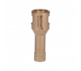 Corona Diamante Para Amoladora Ø 14 mm. Conexión Rosca M14. Corte Seco