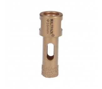 Corona Diamante Para Amoladora Ø 16 mm. Conexión Rosca M14. Corte Seco
