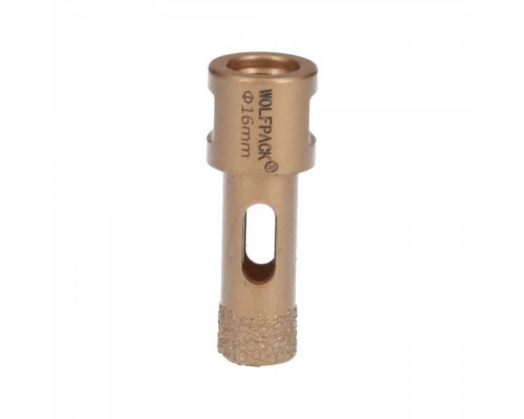 Corona Diamante Para Amoladora Ø 16 mm. Conexión Rosca M14. Corte Seco