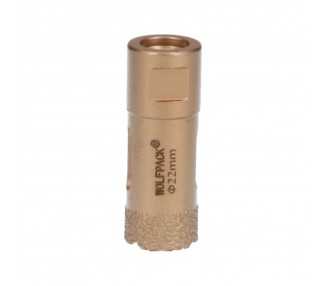Corona Diamante Para Amoladora Ø 22 mm. Conexión Rosca M14. Corte Seco