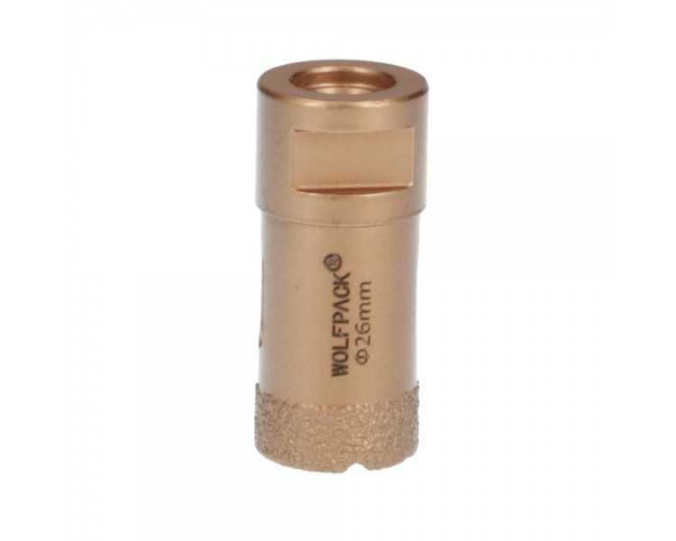 Corona Diamante Para Amoladora Ø 26 mm. Conexión Rosca M14. Corte Seco