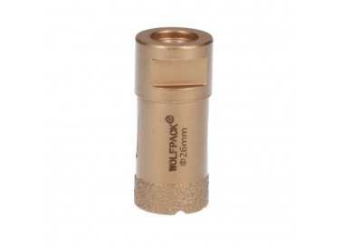 Corona Diamante Para Amoladora Ø 26 mm. Conexión Rosca M14. Corte Seco