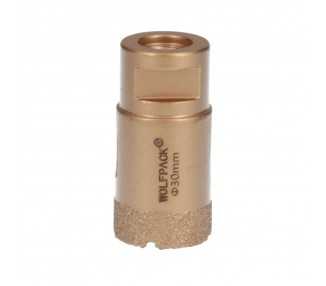 Corona Diamante Para Amoladora Ø 30 mm. Conexión Rosca M14. Corte Seco