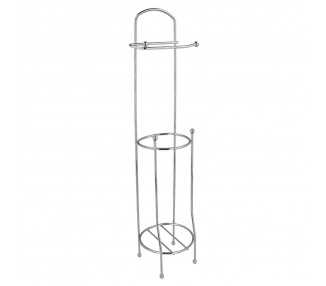 Portarrollos Papel Higienico Vertical Para Baño, Rollos De Reserva, Ø 15 x 65 cm.