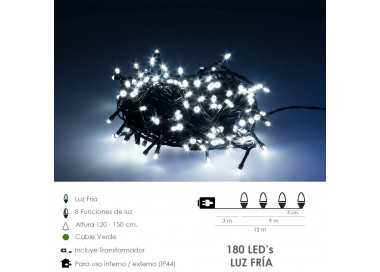 Guirnalda Luces Navidad 500 Leds Color Blanco Frio Luz Navidad Interiores y Exteriores Ip44
