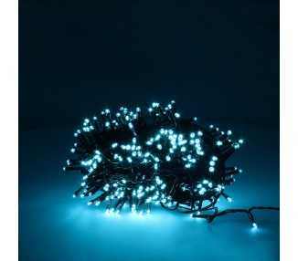 Guirnalda Luces Navidad 300 Leds Color Azul Hielo. Luz Navidad Interiores y Exteriores Ip44