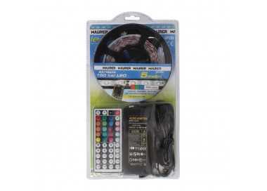 Tira Led Multicolor Rgb Con Mando Adhesiva Con 150 Leds 36 W 12 V. 850 Lumenes Luz Multicolor IP 20 5 Metros