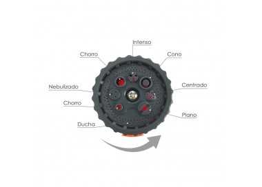 Manguera  Extensible Espiral Autoenroscable Para Riego Jardin 15 MetrosCon Pistola y Conectores