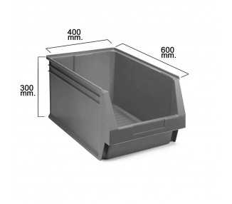 Gaveta Apilable Almacenamiento Gris Nº60 600x400x300 mm.