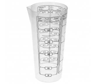 Vaso Medidor Plastico Oryx 500 ml. 8,5x6x16 cm.