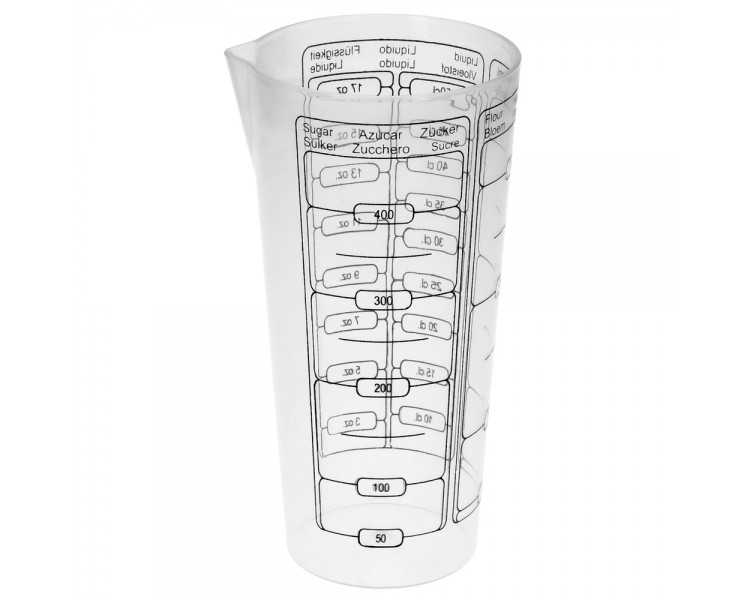 Vaso Medidor Plastico Oryx 500 ml. 8,5x6x16 cm.