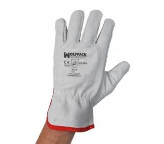 Guantes Trabajo Piel FLOR 8" C/Colgador (Par)