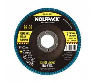 Disco Laminas Abrasivo Para Amoladora Ø 115 mm. Grano 60 Disco Laminado Acero, Disco Lija Acero Inoxidable, Disco Pulidor Acero