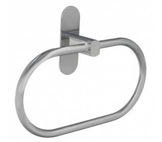 Toallero Forma Anilla Color Inox Con Efecto Espejo, Autoadhesivo Resistente, Porta Toallas, Toallero Adhesivo Pared / Mueble