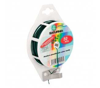 Atadura Plastificada Con Dispensador De 50 Metros. Ideal Para Entutorar, Jardin, Bonsais, Macetas, etc. Flexible y Duradero.